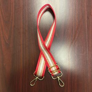 Red & White Striped Crossbody Bag Strap